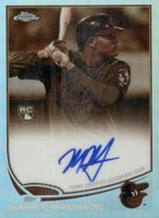 2013 Topps Chrome Rookie Autograph #12 Manny Machado Sepia Refractor Baseball Card