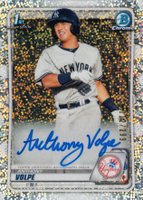 2020 Bowman Chrome Prospect Autographs #CPAAV Anthony Volpe Speckle Refractor Baseball Card
