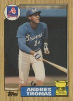 1987 Topps Tiffany #296 Andres Thomas Baseball Card