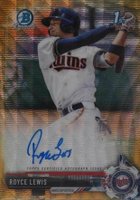 2017 Bowman Draft Chrome Draft Picks Autographs  #CDARL Royce Lewis Gold Wave Refractor Baseball Card