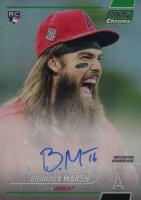 2022 Topps Stadium Club Chrome Autographs #BM Brandon Marsh Green Refractor Baseball Card