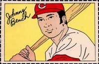 1971 Keds Kedcards Hand Cut # Johnny Bench Large Baseball Card