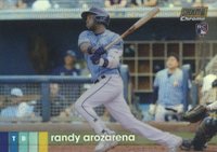 2020 Stadium Club Chrome #299 Randy Arozarena Gold Refractor Baseball Card