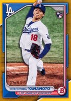 2024 Bowman #36 Yoshinobu Yamamoto Gold Baseball Card