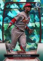 2023 Bowman Chrome Sapphire Edition #18 Jordan Walker SP-Aqua Baseball Card