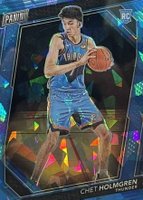 2023 Panini National VIP Gold Rookies #RC10 Chet Holmgren Blue Sparkle Basketball Card
