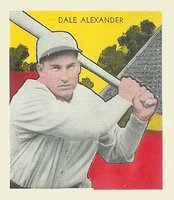 1933 Tattoo Orbit # Dale Alexander Baseball Card