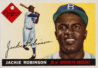 1955 Topps #50 Jackie Robinson Full Diamond Baseball Card