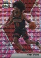 2019 Panini Mosaic #211 Coby White Pink Camo Basketball Card