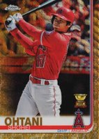 2019 Topps Chrome #1 Shohei Ohtani Batting-Gold Wave Refractor Baseball Card