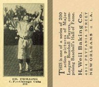 1916 Weil Baking Co. #200 Edward Zwilling Baseball Card