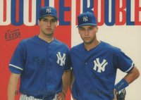 1997 Ultra Double Trouble #7 Andy Pettitte/Derek Jeter Baseball Card
