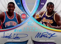 2005 SP Game Used Extra Significance #TJ Isiah Thomas/Magic Johnson Basketball Card