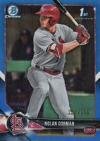 2018 Bowman Draft #BDC117 Nolan Gorman Chrome-Blue Refractor Baseball Card