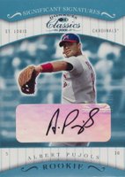 2001 Donruss Classics #108 Albert Pujols Significant Signatures Baseball Card
