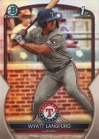 2023 Bowman Draft #BDC106 Wyatt Langford Chrome-Refractor Baseball Card