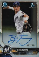 2018 Bowman Draft Chrome Draft Picks Autographs #CDABT Brice Turang Refractor Baseball Card