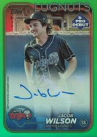 2024 Topps Pro Debut #PD40 Jacob Wilson Autograph-Green Foil Baseball Card