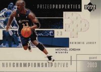 2002 Upper Deck Championship Drive Prized Properties Jersey #MJ-PP Michael Jordan Basketball Card