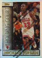 1996 Topps Holding Court #HC2 Michael Jordan Refractor w/Coating Basketball Card
