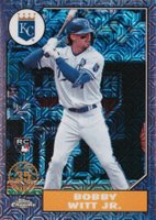 2022 Topps Silver Pack 1987 Chrome Promo #T87C34 Bobby Witt Jr. Update-Purple Refractor Baseball Card