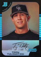 2005 Bowman Chrome Draft Picks #105 Troy Tulowitzki Refractor Baseball Card