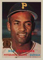 1998 Topps Clemente-Finest #3 1957 Topps Reprint Baseball Card