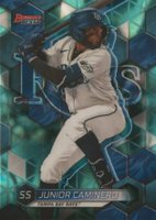 2023 Bowman's Best Top Prospects #TP18 Junior Caminero Aqua Lava Baseball Card