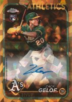 2024 Topps Chrome Sapphire Update Series Chrome Sapphire Autographs #ZG Zack Gelof Gold Baseball Card