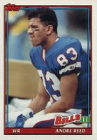 1991 Topps #54 Andre Reed Football Card