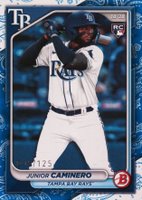 2024 Bowman #20 Junior Caminero Blue Pattern Baseball Card