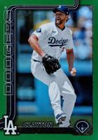 2025 Topps #146 Clayton Kershaw Green Rainbow Foil Baseball Card