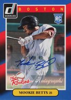 2014 Donruss the Rookies #50 Mookie Betts Autograph Baseball Card