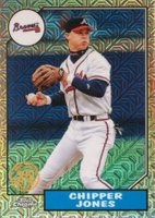 2022 Topps Silver Pack 1987 Chrome Promo #T87C3 Chipper Jones Baseball Card
