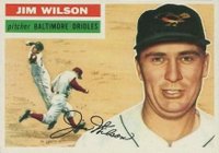 1956 Topps #171w Jim Wilson White Back Baseball Card