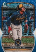 2023 Bowman Mega Box Chrome #76 Jackson Chourio Blue Baseball Card