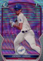 2023 Bowman Chrome Prospects #BCP218 Joendry Vargas Aqua/Pink Vapor Baseball Card