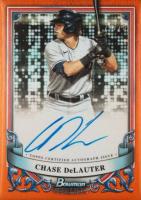 2024 Bowman Sterling Prospect Autographs #PACDE Chase Delauter Orange Refractor Baseball Card