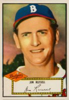 1952 Topps #51 Jim Russell Red Back Baseball Card