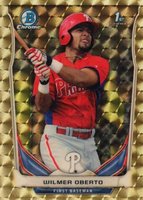 2014 Bowman Chrome Mini  #82 Wilmer Oberto Superfractor 1/1 Baseball Card