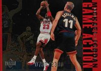 1998 Upper Deck MJ Living Legend Game Action #G20 Michael Jordan Red Basketball Card
