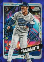 2024 Topps Chrome Cosmic #125 Yoshinobu Yamamoto Purple Nebula Refractor Baseball Card