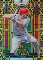 2021 Panini Prizm Stained Glass #SG-1 Mike Trout Snakeskin Prizm Baseball Card