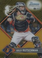 2023 Bowman Sterling Sterling Tek #ST7 Adley Rutschman Gold Refractor Baseball Card