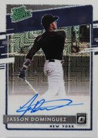 2020 Panini Donruss Optic Rated Prospects #RPSJD Jasson Dominguez Signature-White Mojo Baseball Card