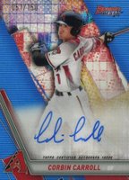 2019 Bowman's Best Best of 2019 Autographs #B19CC Corbin Carroll Blue Refractor Baseball Card