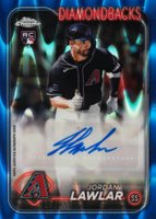 2024 Topps Chrome Update Chrome Baseball Update Series Autographs #ACJL Jordan Lawlar Blue Raywave Baseball Card