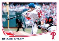 2013 Topps #26 Chase Utley Batting Baseball Card