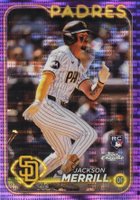 2024 Topps Chrome #207 Jackson Merrill Purple Sonar Refractor Baseball Card