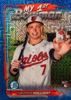 2024 Bowman Chrome Mega Box My 1st Bowman #17 Jackson Holliday Blue Refractor Baseball Card